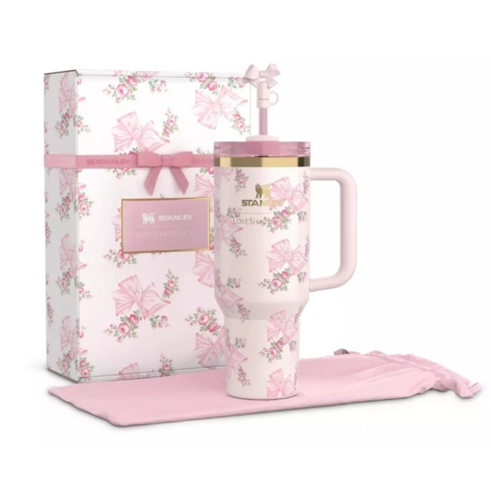Stanley x Love Shack Fancy Tumbler 40 OZ Holiday Rosa Beaux Pink SOLD OUT